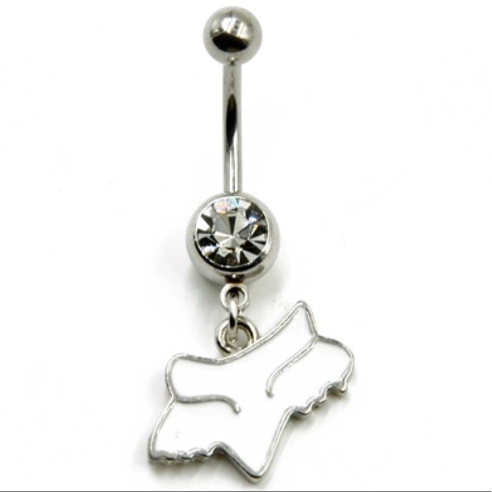NEW WHITE FOX RACING NAVEL BELLY BUTTON RING - Picture 1 of 6