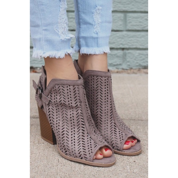 Last 1‼️Taupe Cut Out Booties - Picture 2 of 3