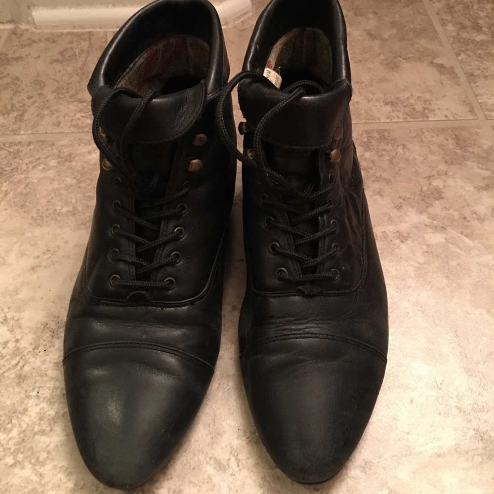 Short black ankle boots