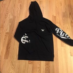 VS PINK hooded sequined sweatshirt