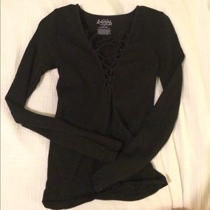 Free people lace up top