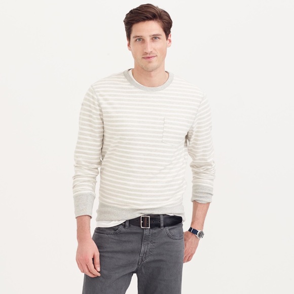 J. Crew Other - J. Crew reverse terry sweatshirt in stripe