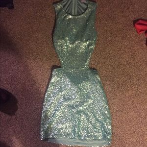 Tobi Teal Sequence Dress