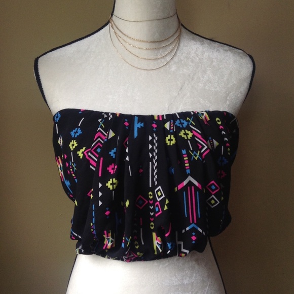 Fun Printed Tube Top - Picture 1 of 3