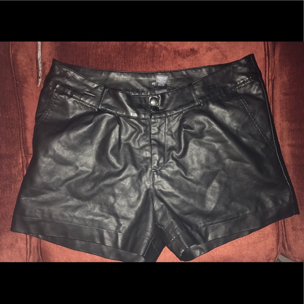 Faux Leather Shorts