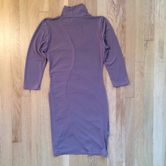 Taupe Futuristic Ruched Bodycon - Picture 2 of 2