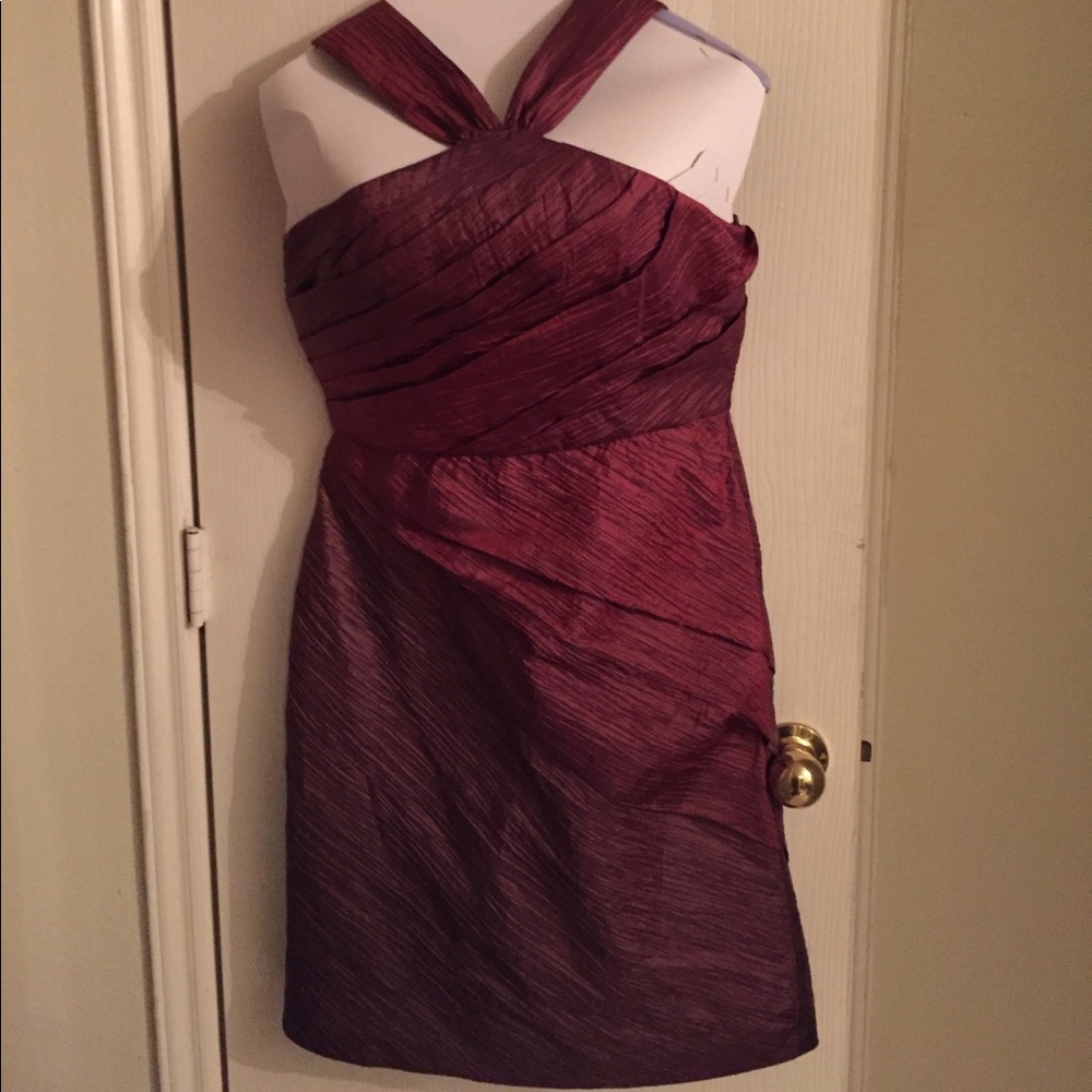Burgundy cocktail dress