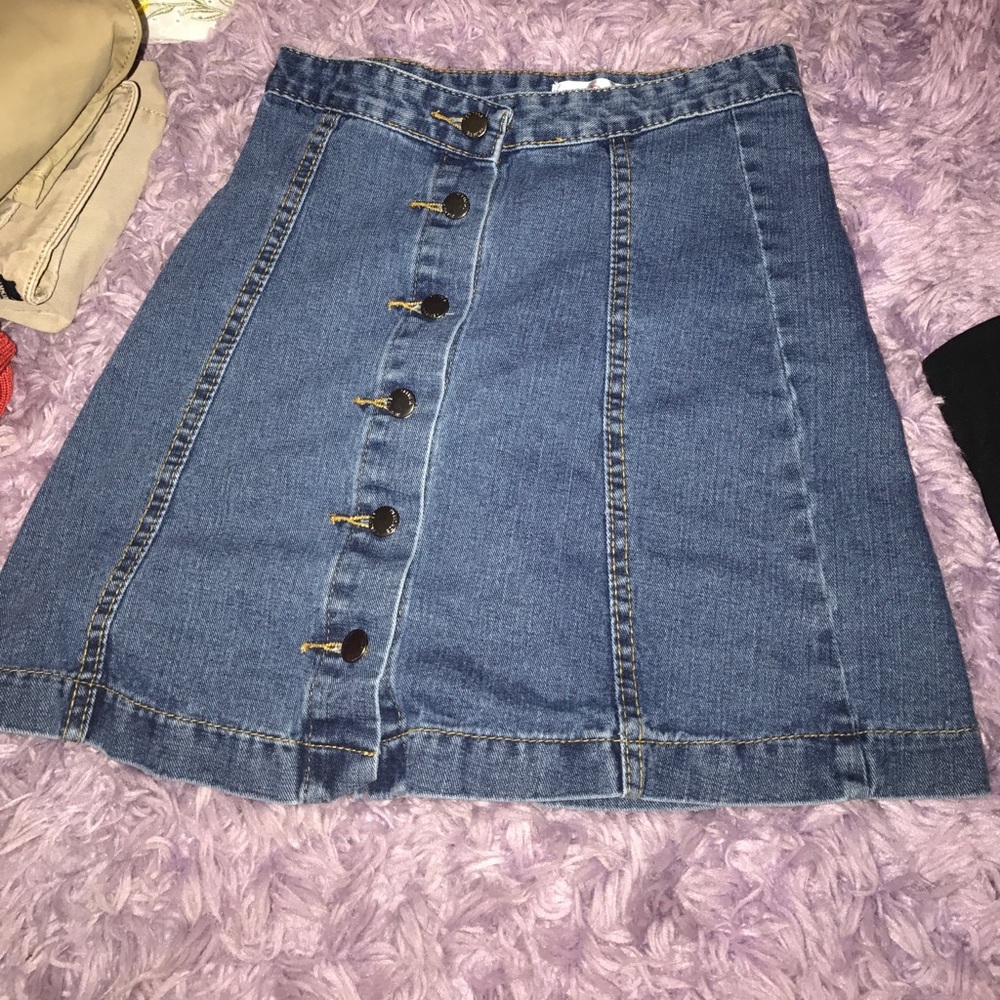 YBC Button Up Denim Skirt