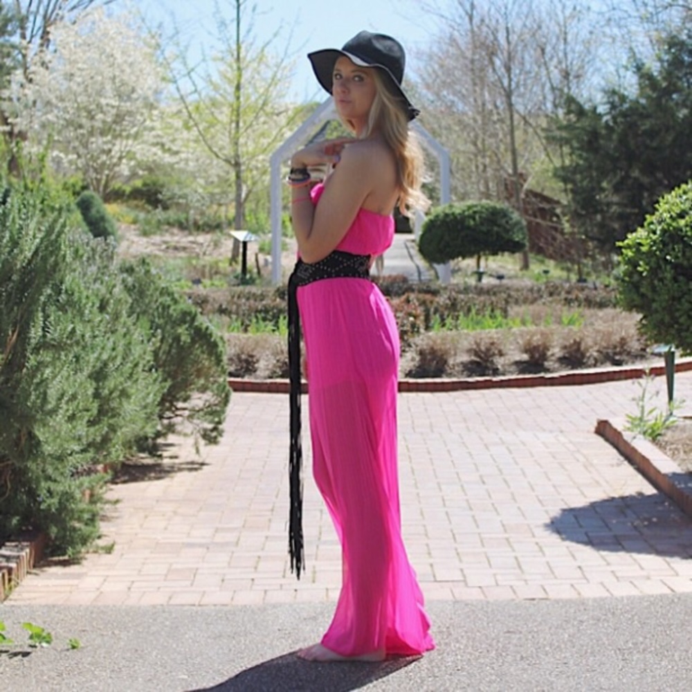 LAST ONE! Fuchsia Jumpsuit (Size Medium) - Picture 2 of 5