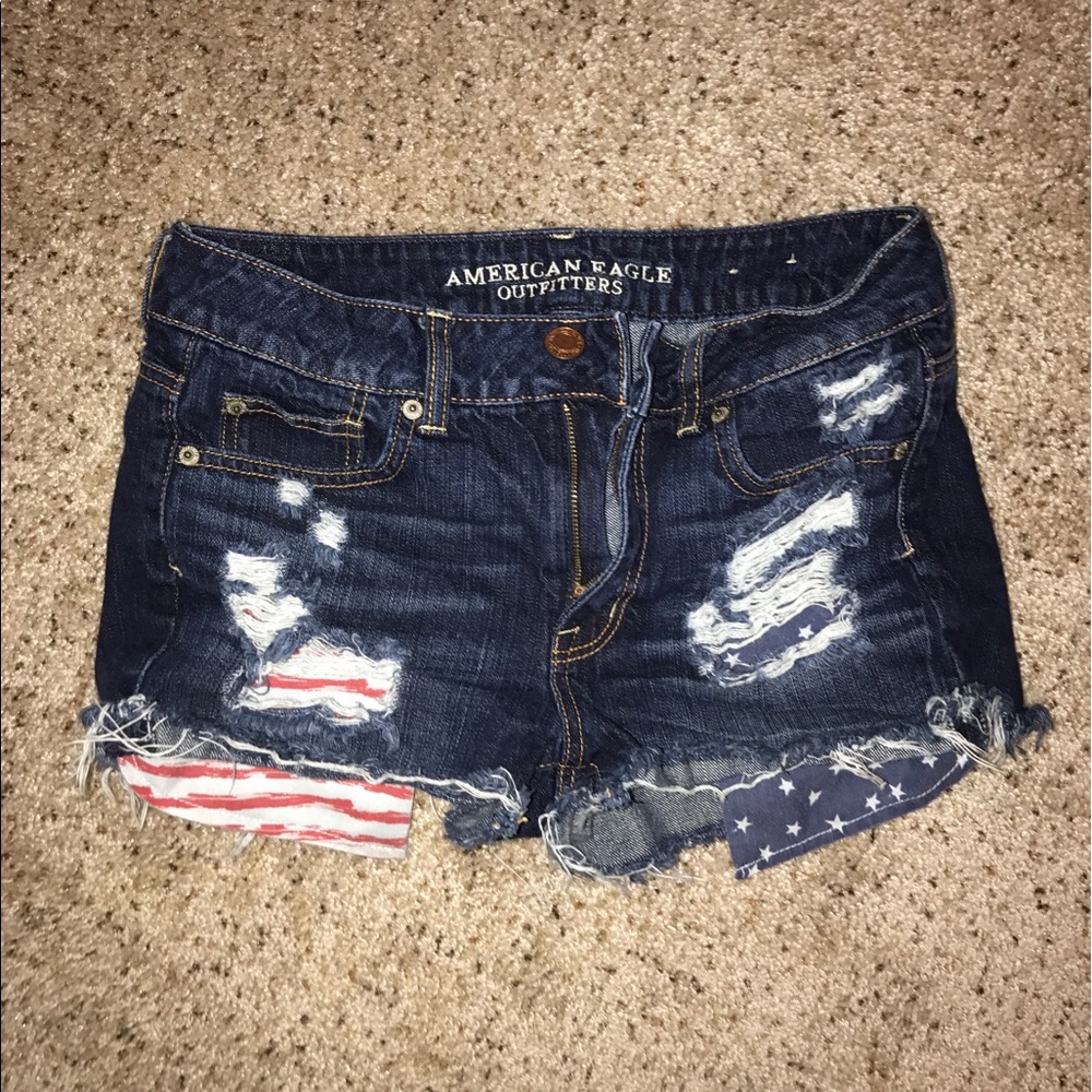 American eagle American flag shorts