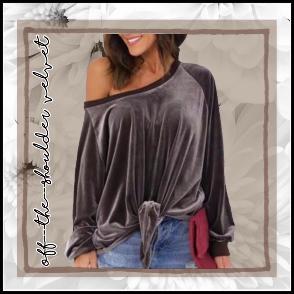 Off-the-Shoulder Velvet in Mocha - Picture 7 of 7