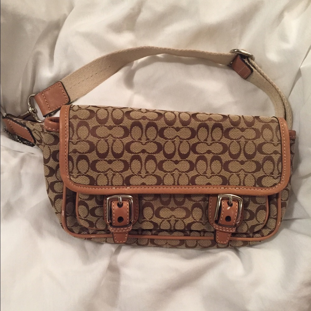 COACH SIGNATURE BROWN WAIST/FANNY PACK