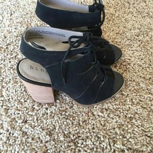 Hinge  suede black drea nordstrom lace up size 6