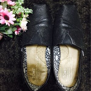 Glitter Black Toms