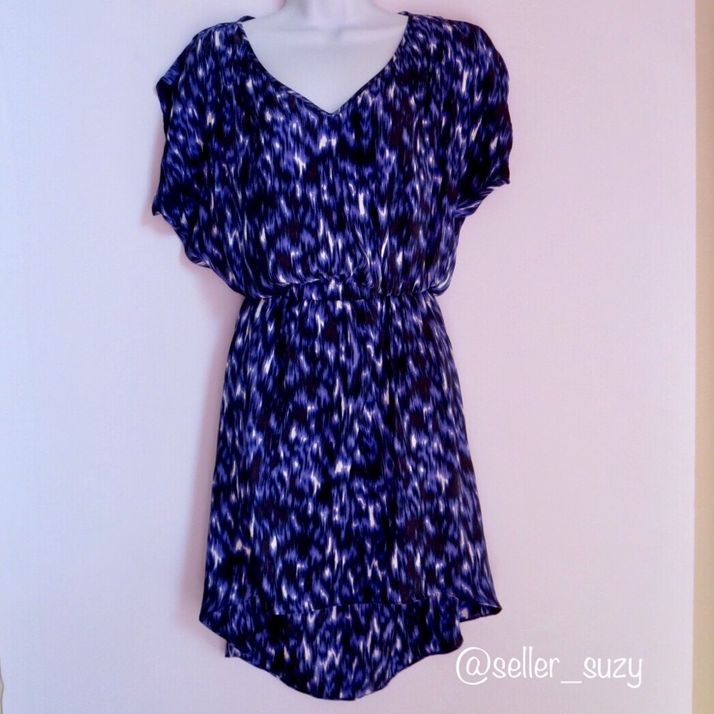 Express Silky V-Neck High-Low Dress