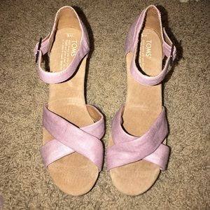 Brand New Toms Lavender Wedges Sz 6
