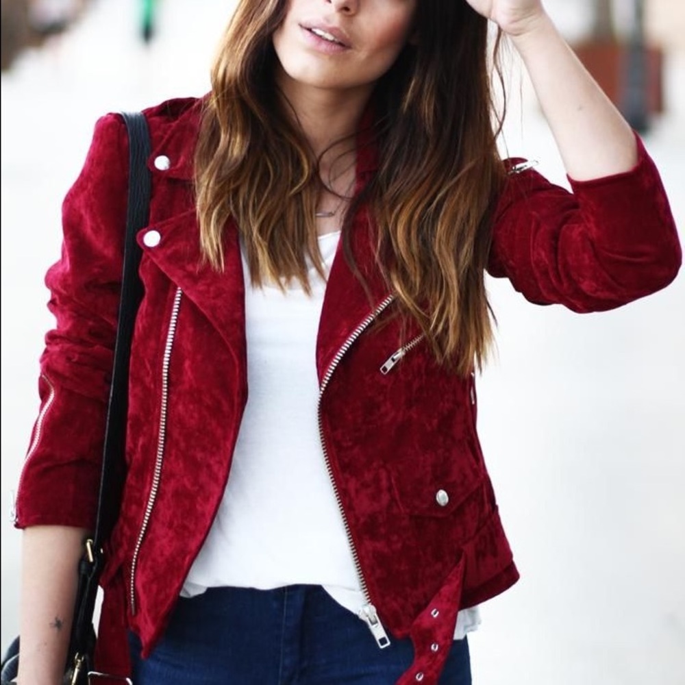 UNIF Sangre Velvet Moto Jacket
