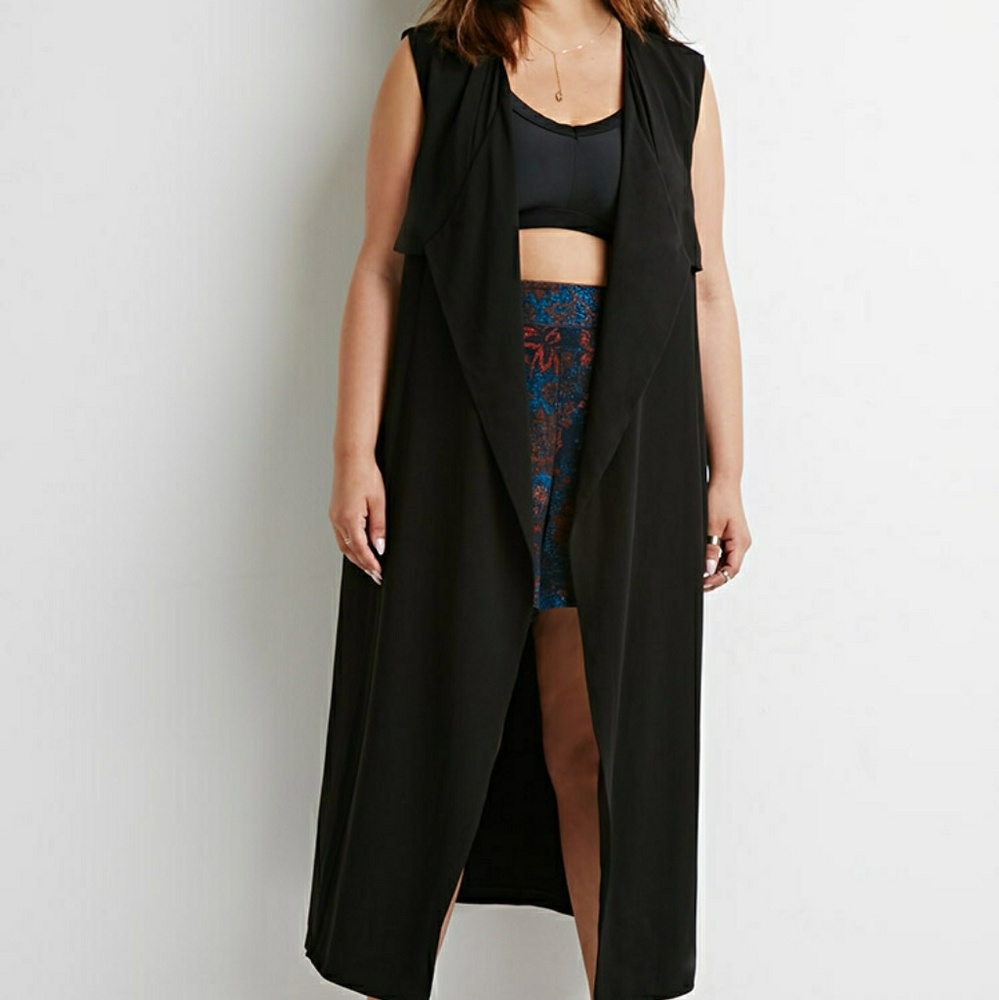 Long black vest
