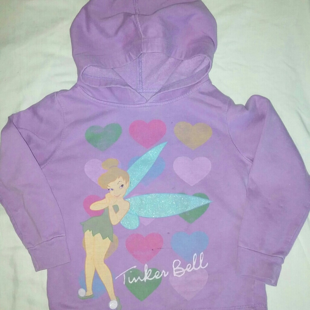 **SOLD**KIDS 7/8 PURPLE TINKERBELL PULLOVER