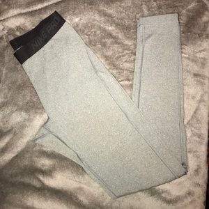 NIKE PRO Hyperwarm Leggings - Grey Gray - Thermal