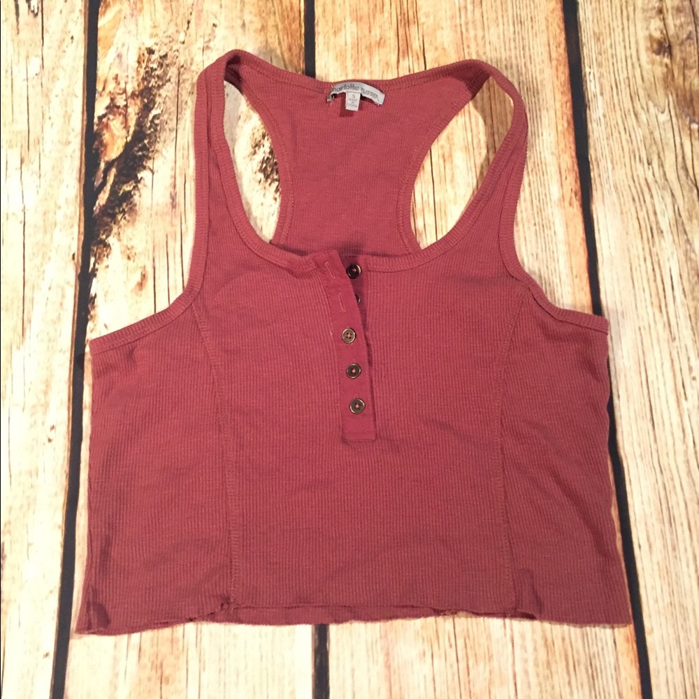 Mauve Racerback Crop Top