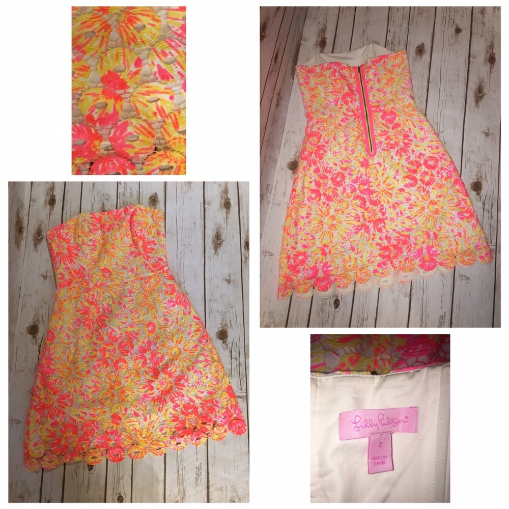 Stunning Lilly Pulitzer Sz 2 Strapless Dress
