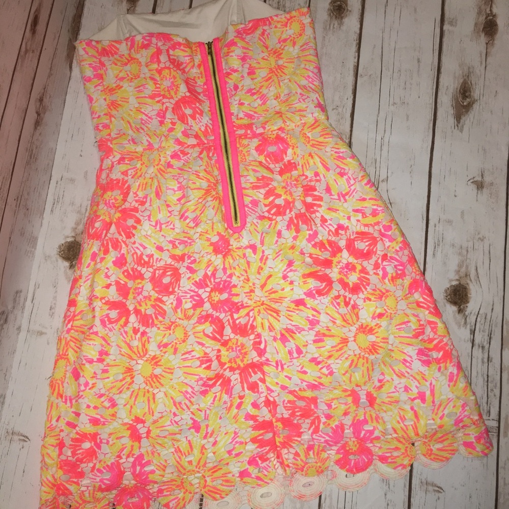 Stunning Lilly Pulitzer Sz 2 Strapless Dress - Picture 4 of 6
