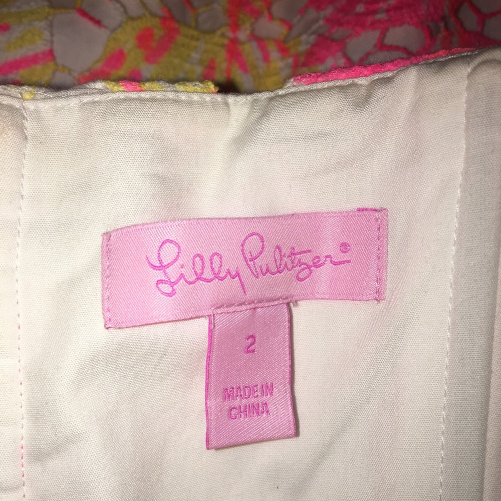 Stunning Lilly Pulitzer Sz 2 Strapless Dress - Picture 5 of 6