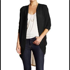 Nordstrom Painted Threads Black Cardigan
