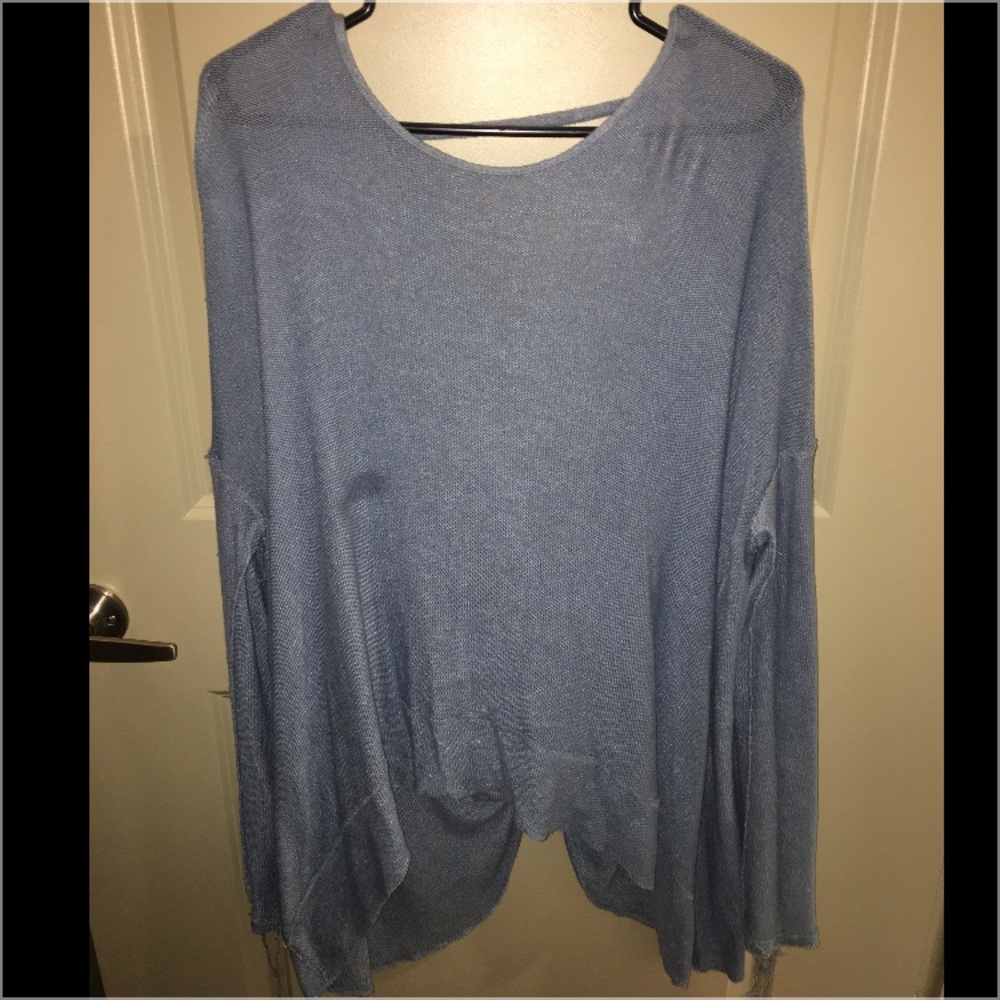 Free People open knotted back light sweater