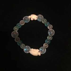 Multicolored sea turtle bracelet