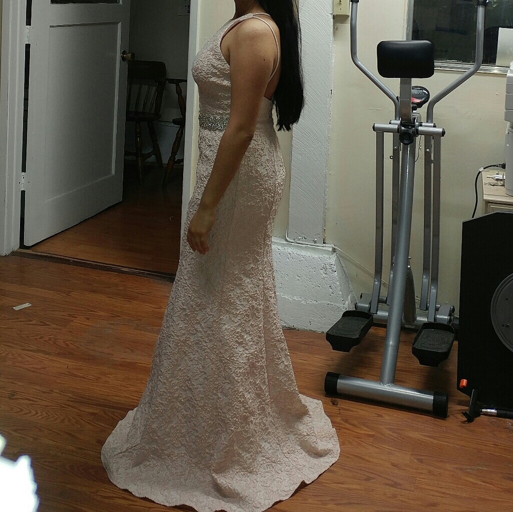 Brocade Mermaid Dress Floor Length