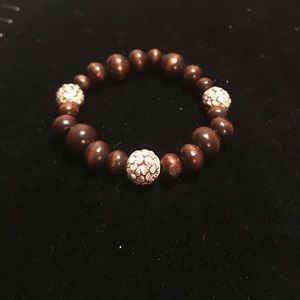 Surf wood bead bracelet