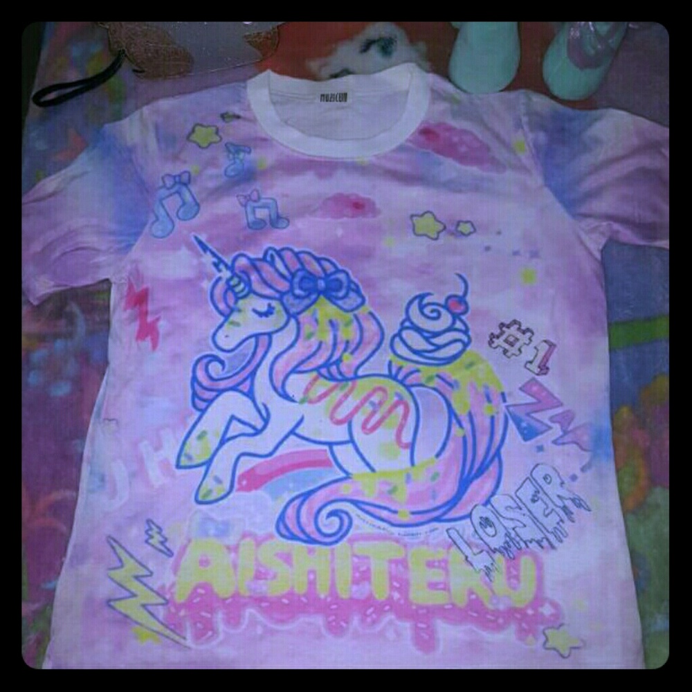 Unicorn Pastel Clouds Cupcake Shirt