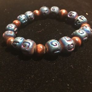Wood bead bracelet