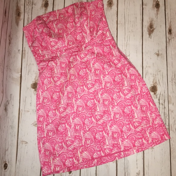Vineyard Vines Shells Allover Print Dress Sz 10 - Picture 3 of 6