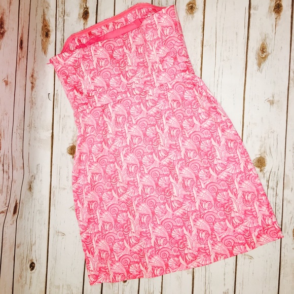 Vineyard Vines Shells Allover Print Dress Sz 10 - Picture 4 of 6