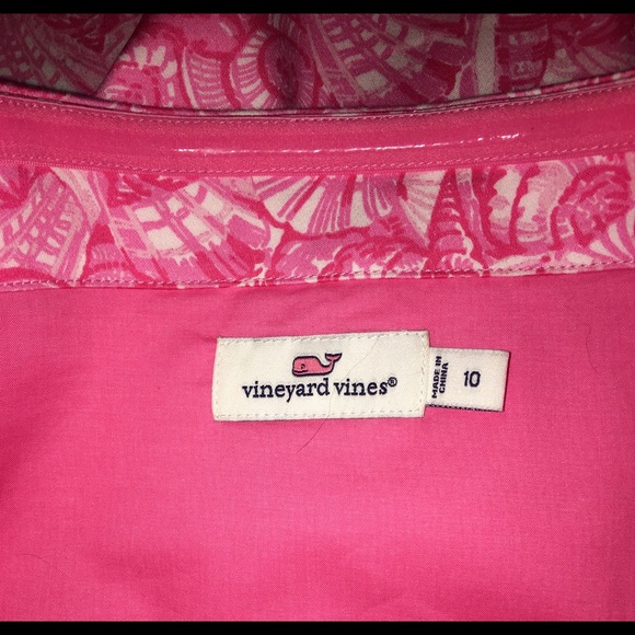 Vineyard Vines Shells Allover Print Dress Sz 10 - Picture 6 of 6