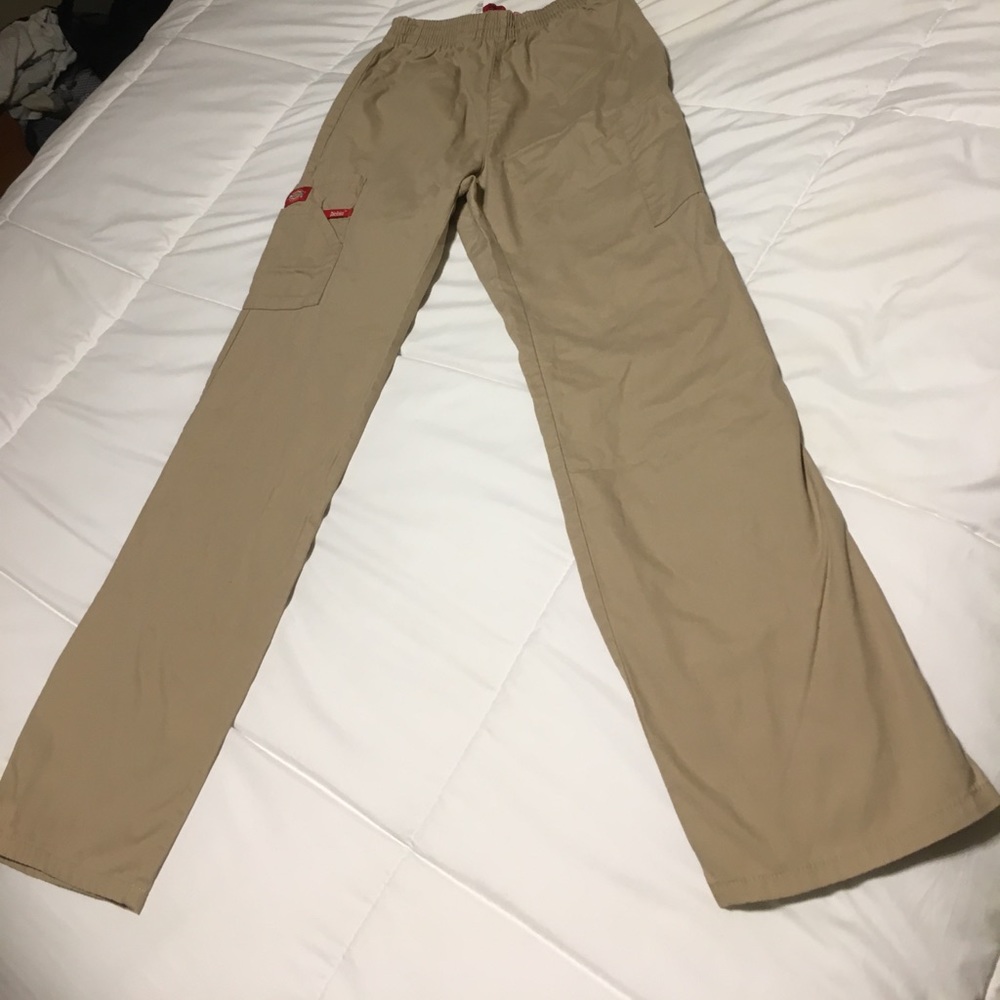 Tan Dickies scrubs pants