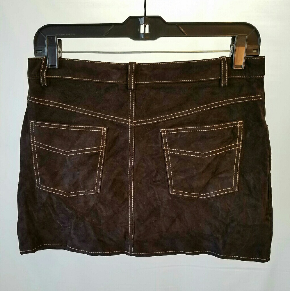 Rip Curl Black Suede 5 pocket Mini Skirt Small