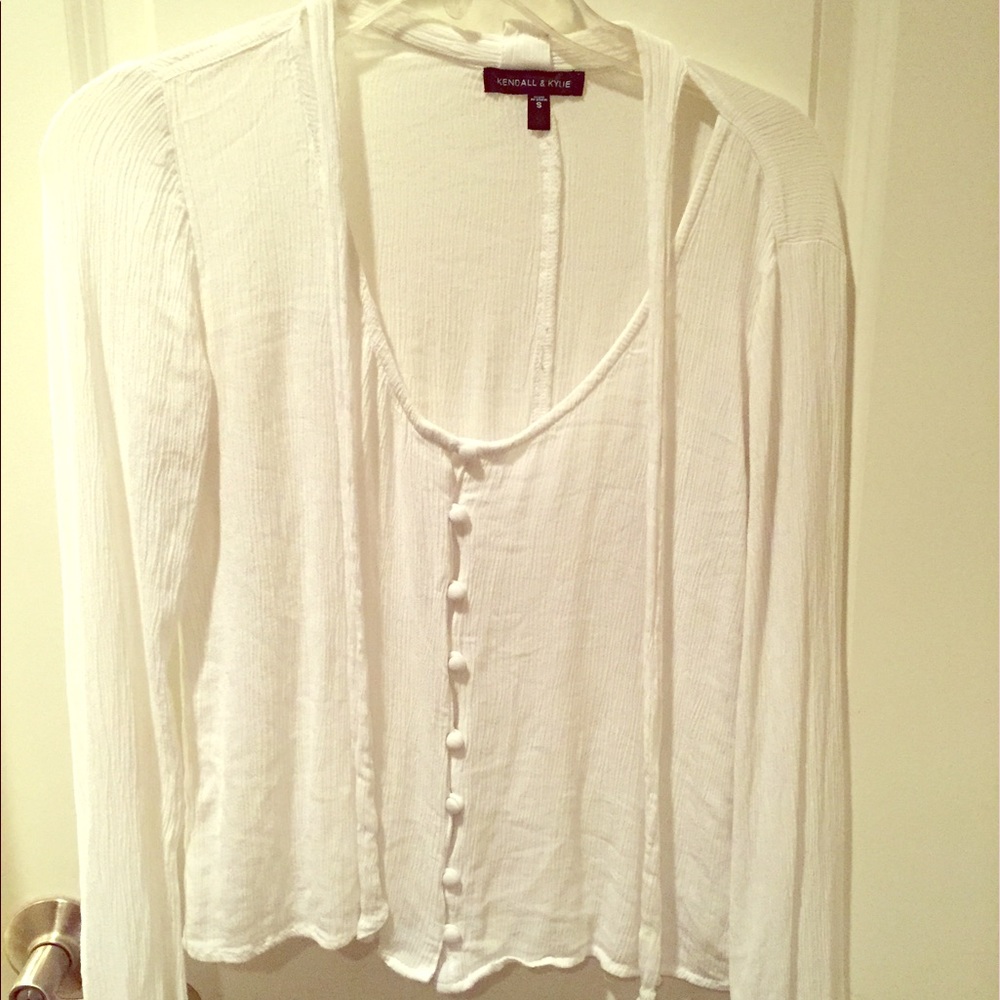 Kendall and Kylie white long sleeve