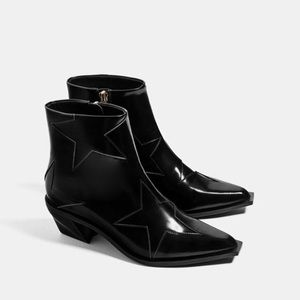 ZARA NWB Star High Heel ankle boot. Size 37