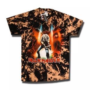 Vintage Iron Maiden Samurai Bleached Tee Shirt