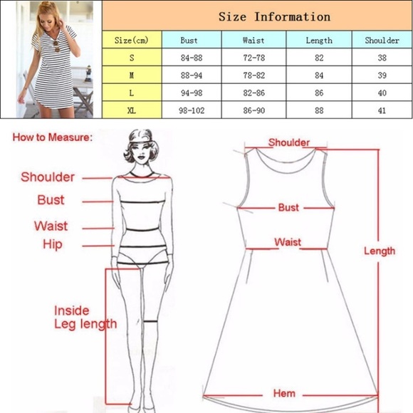 🎉HP🎉Short Sleeve Striped Mini Dress - Picture 6 of 7