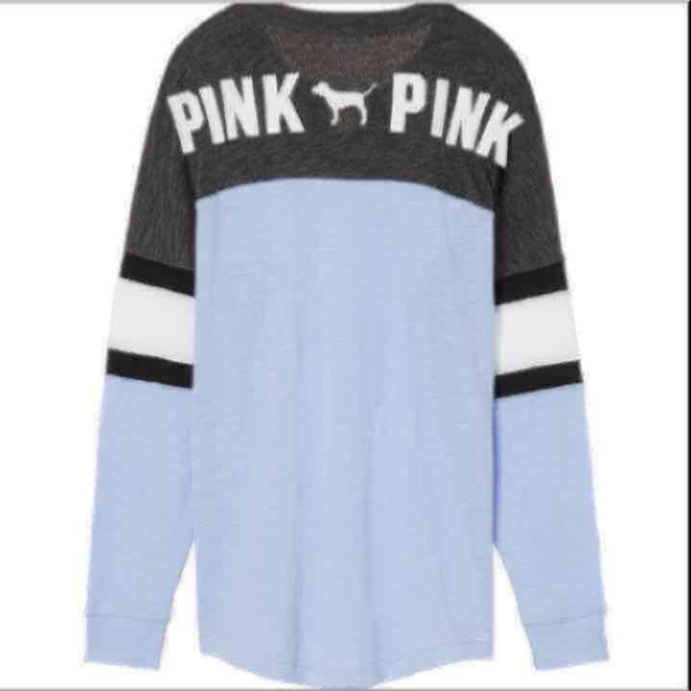 🌸1 HR SALE🌸VS PINK Laced Up varsity crew - Picture 2 of 4