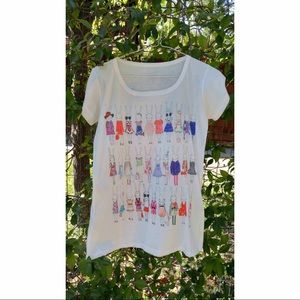 Fashion rabbit print t-shirt