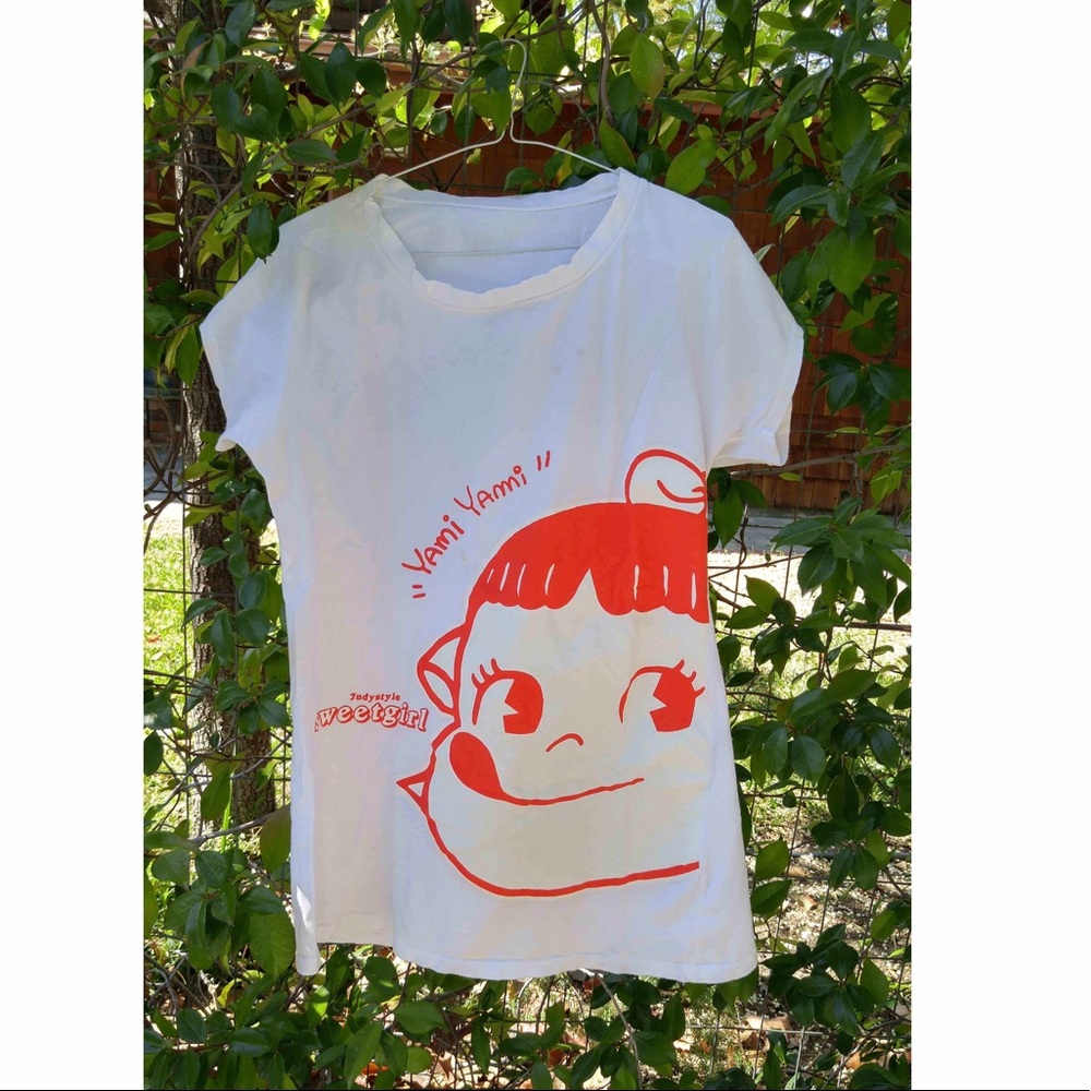 SOLD Cute peko chan long t-shirt one piece