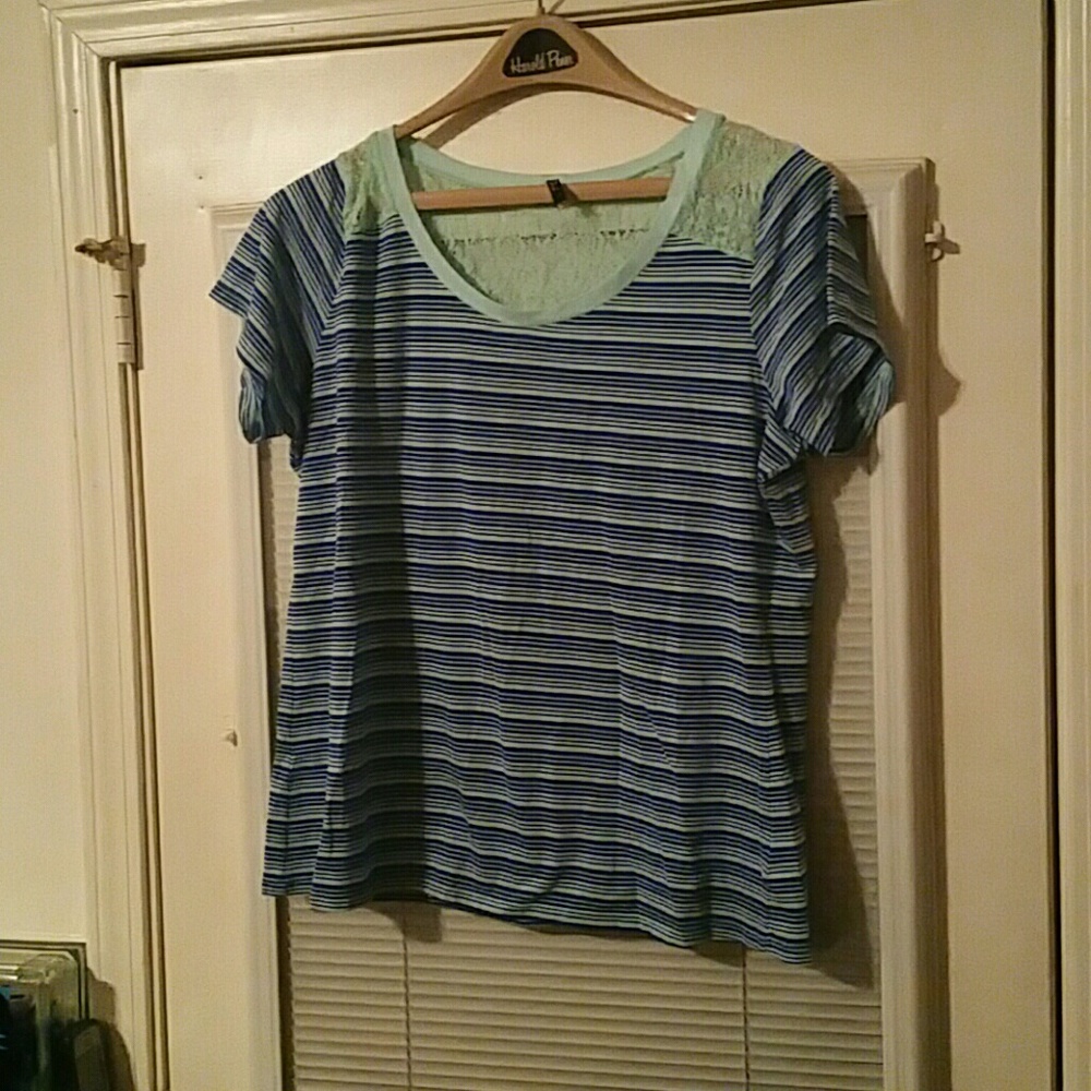 Extra Touch stripped shirt 2X