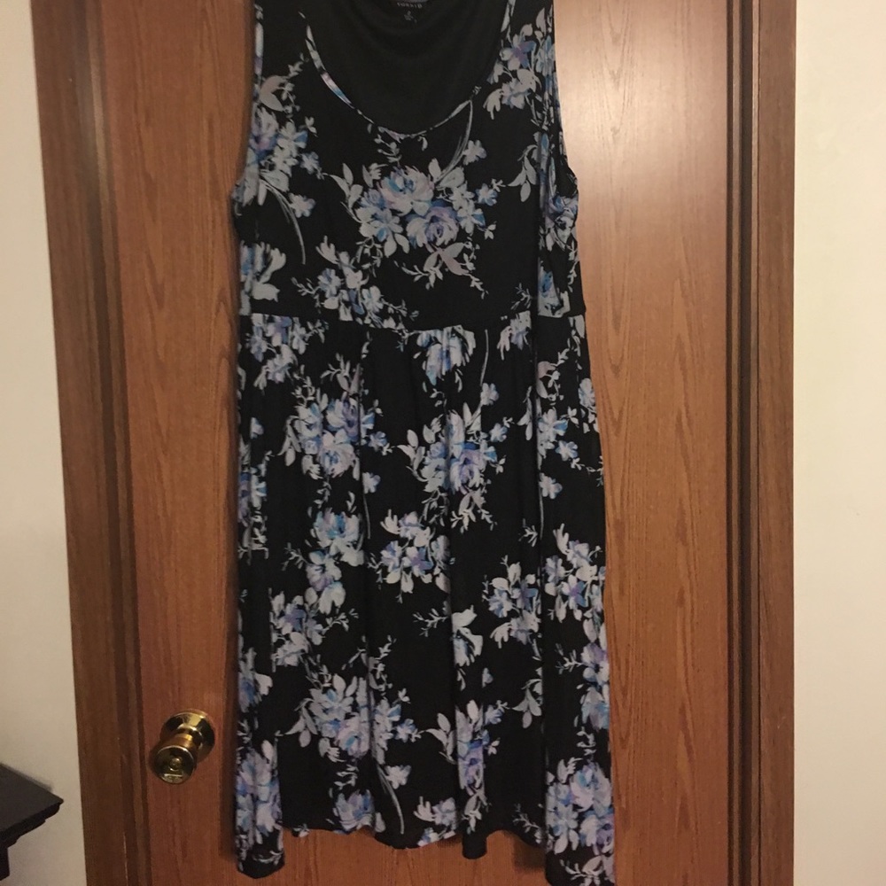 Flower print skater dress