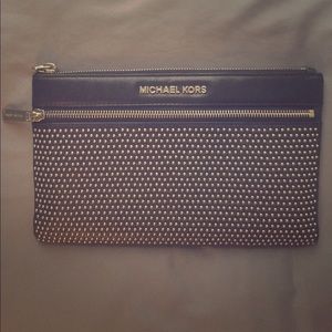 Michael Kors black-studded clutch